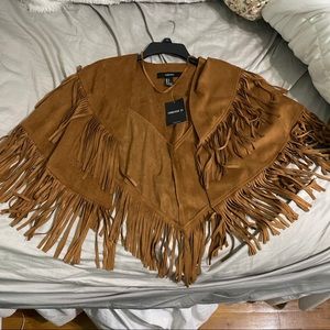 F21 Fringe Poncho